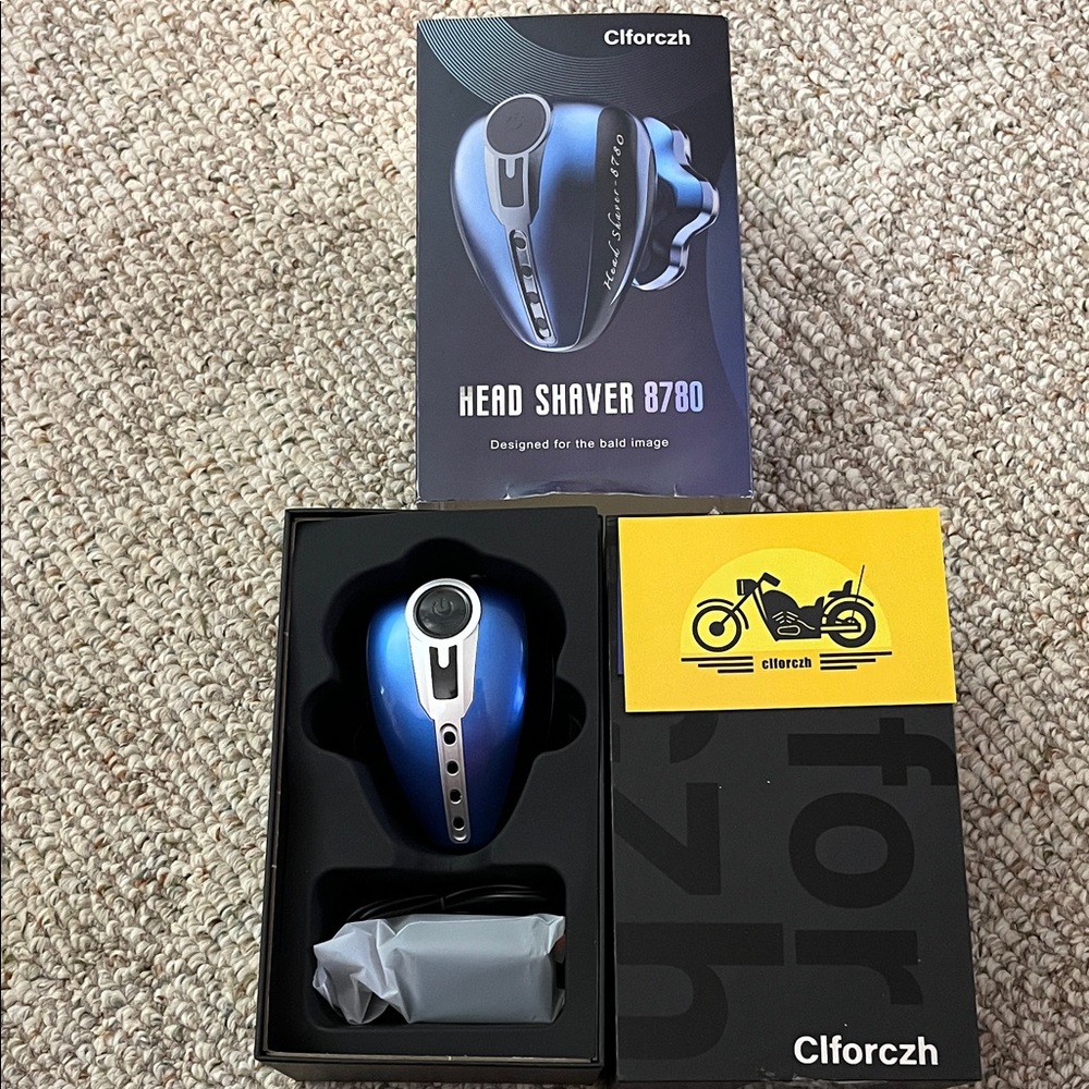 Clforczh Blue Head Shaver 8780